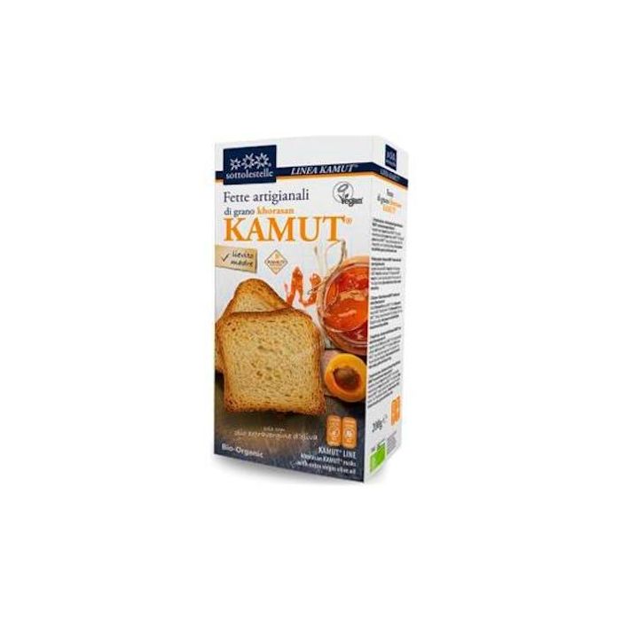 SOTTOLESTELLE Pan Tostado Khorasan Bio artesanal con Aceite de Oliva Virgen Extra 200g, trigo Triticum turanicum