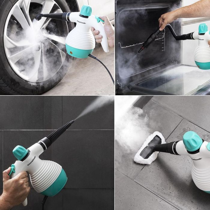 Vaporeta de Mano Multiusos con Accesorios 9 en 1 Steany InnovaGoods 0,35 L 3 Bar 1000W 10 Vaporeta de Mano Multiusos con Accesorios 9 en 1 Steany InnovaGoods 0,35 L 3 Bar 1000W 10