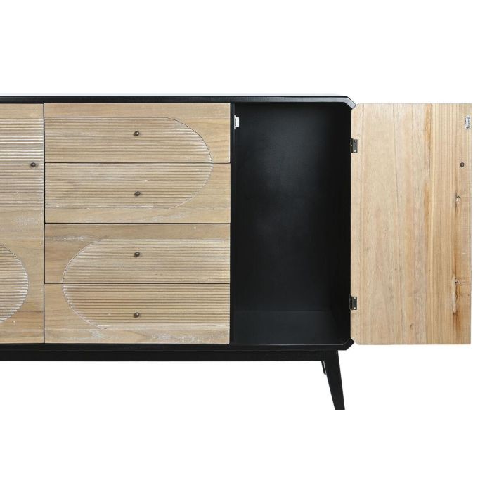 DKD Home Decor Buffet Moderno de Madera Negro con 4 Cajones y 2 Puertas – 120x40x90,5 cm 2 DKD Home Decor Buffet Moderno de Madera Negro con 4 Cajones y 2 Puertas – 120x40x90,5 cm 2