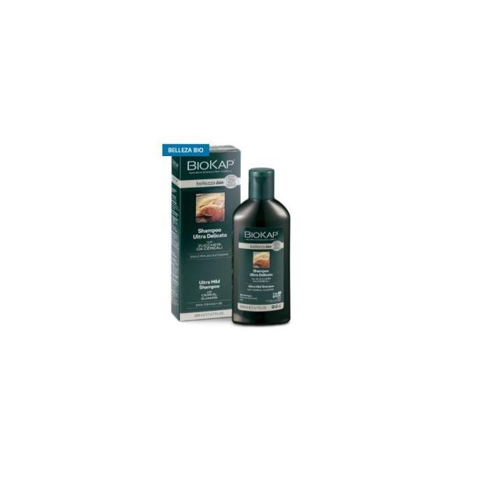 Biokap Champú Ultra Delicato con cúrcuma y cola de caballo para revitalizar y fortalecer el cabello, 200ml