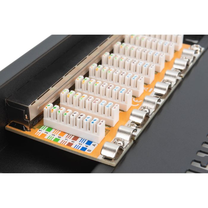 DIGITUS Patchpanel 1HE 8-Port Cat6 ClassE geschirmt schw. 2