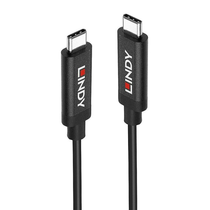 Lindy Cable Activo USB-C a USB-C 5m, USB 3.2 Gen 2 (10Gbps) con DisplayPort 1.4 Alt Mode y 60W PD para Extensión