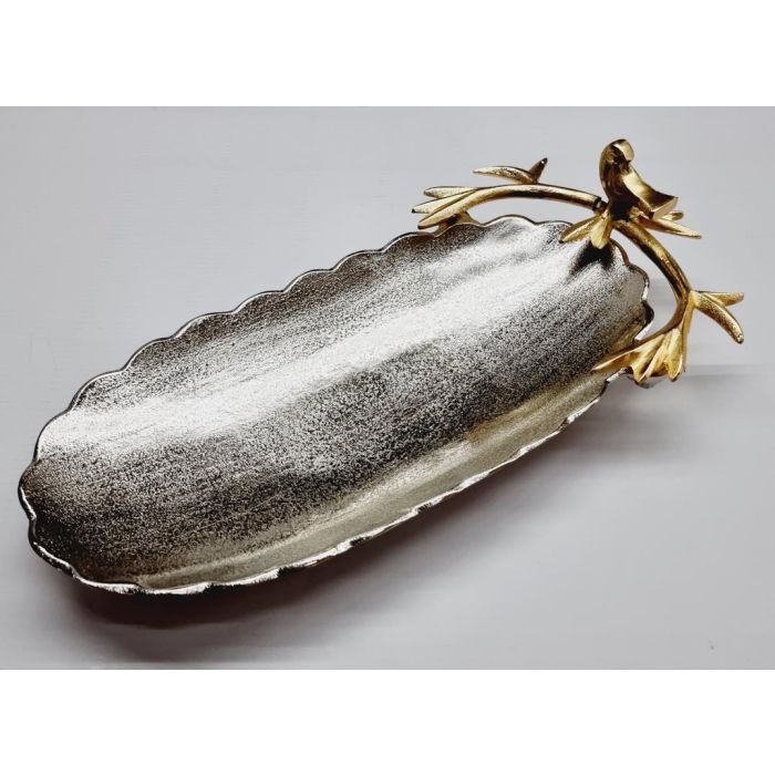 Centro Mesa DKD Home Decor Plateado Dorado 23x11x45 cm