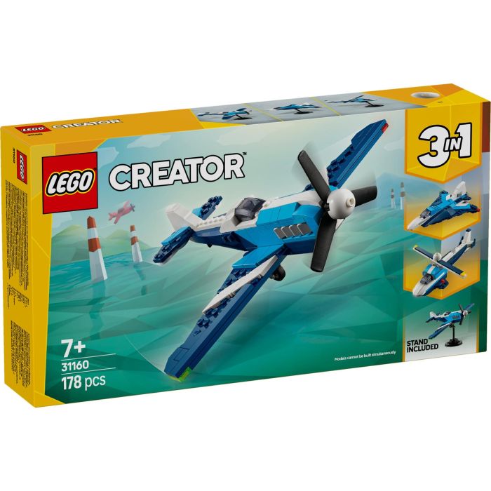 LEGO 31160 Creator 3-en-1: Avión de Carreras. Juego de Construcción para Niños y Niñas 7+ años. 178 Piezas 9