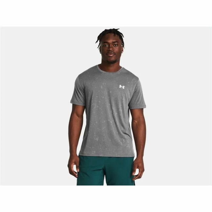 Camiseta de Manga Corta Hombre Under Armour Launch Splatter Gris S 2 Camiseta de Manga Corta Hombre Under Armour Launch Splatter Gris S 2