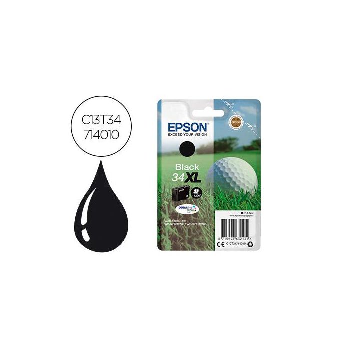 Cartucho de Tinta Original Epson 34XL Negro