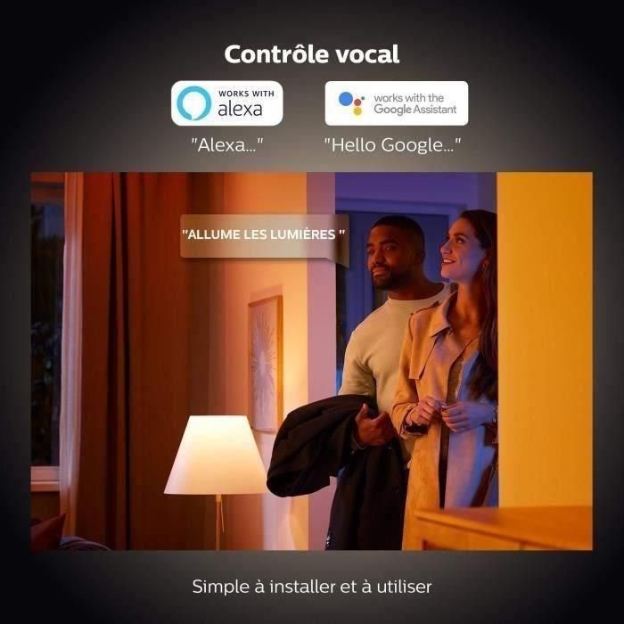 Philips Hue White Ambiance, LED conectado LED E27 equivalente 75W, 1100 Lumen, Bluetooth Compatible, 2 paquete 4 Philips Hue White Ambiance, LED conectado LED E27 equivalente 75W, 1100 Lumen, Bluetooth Compatible, 2 paquete 4