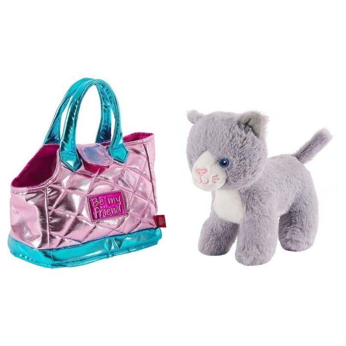 Bolso mano + peluche Rosa gato Coco 28cm 2 Bolso mano + peluche Rosa gato Coco 28cm 2