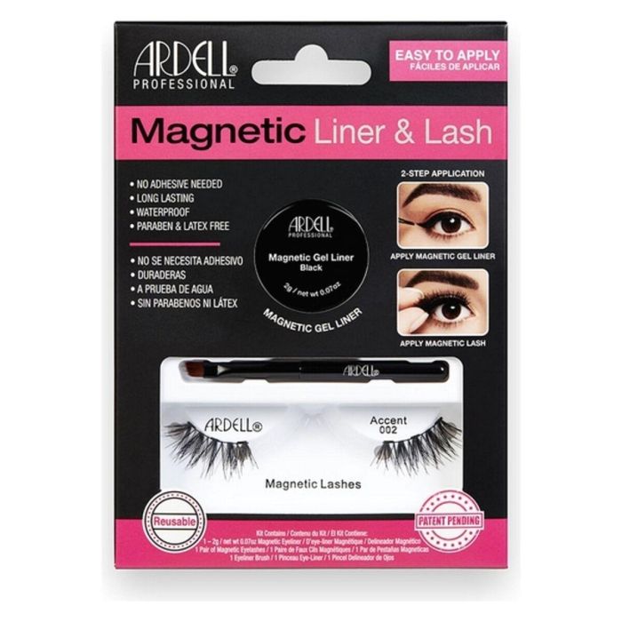 Ardell Magnetic Liner & Lash Accent Pestañas #002 + Gel Liner Ardell Magnetic Liner & Lash Accent Pestañas #002 + Gel Liner