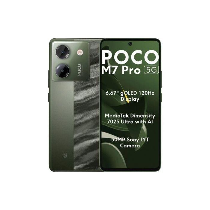 Xiaomi POCO M7P 5G 8-256 GRE Smartphone M7 Pro 5G 8GB RAM 256GB 6.67" AMOLED 120Hz 50MP OIS 5110mAh Verde
