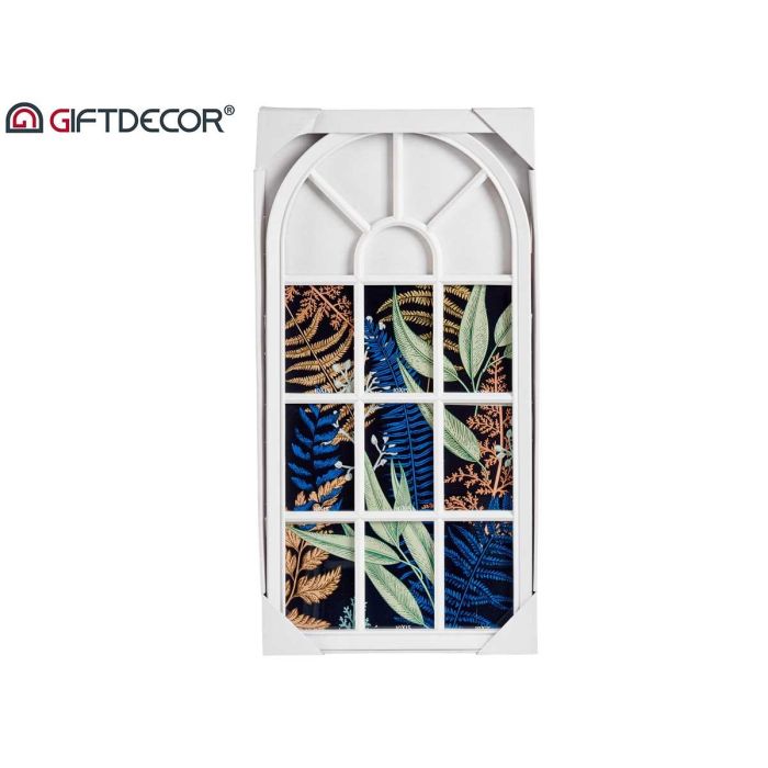 Giftdecor Portafotos Multiple Ventana Blanco 34.5x2.5x69.5 cm (Set de 6)