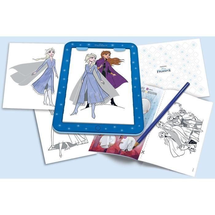 Educa AUC8412668183698 Tableta de Dibujo Disney Frozen Iluminada con 25 Modelos para Niños a partir de 5 Años 1