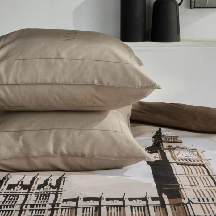 Today Juego de Cama Java para 2 Personas 240x220 cm Algodón Estampado Londres Beige 1