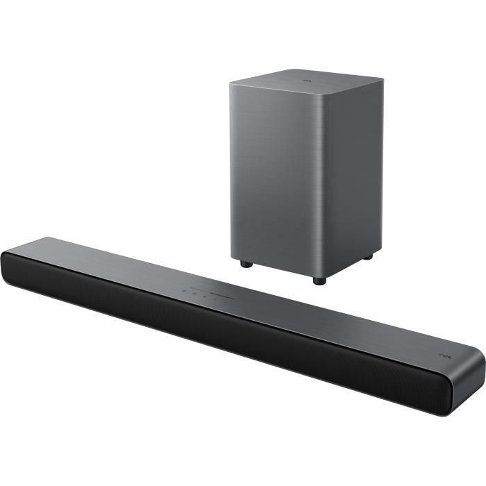 Barra de sonido - TCL - S55H - Dolby Atmos 2.1 - Con subwoofer inalámbrico - Negra 1