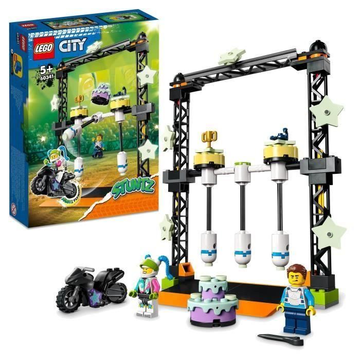 LEGO 60341 City Stuntz The Stunt Challenge: Péndulos, Stunt Bike Adventure Motocicleta Juguete para niñas y niños a partir de 5 años