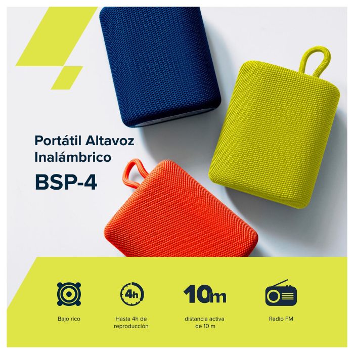 Canyon BSP-4 Altavoz Bluetooth Portátil, Lector TF, USB-C, 5W, Radio FM, Batería 1200 mAh, Color Gris Grafito 8