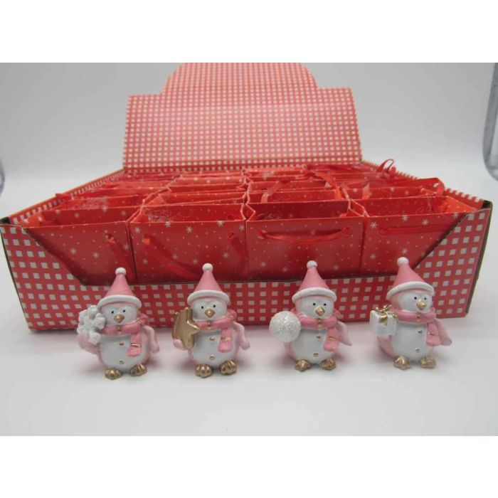 Adorno Navideño DKD Home Decor Resina Muñeco de Nieve (3,5 x 2,5 x 4 cm) (4 Unidades)