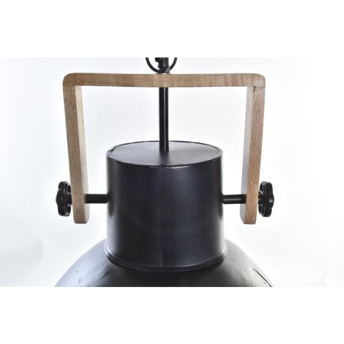 DKD Home Decor Lámpara de Techo Loft Negro Marron Metal Mango 40 x 49 x 40 cm 2