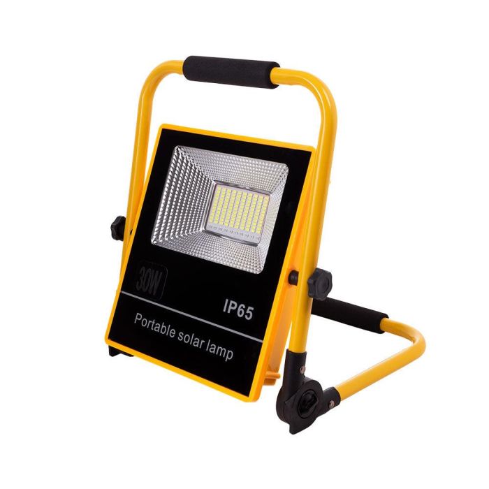 Proyector LED Solar 30W 6500K, Panel 6V/9W, Batería 8000mAh. Control Remoto, Power Bank, Autonomía 8-36h. [HO-SOLARFL-30W-05] 1