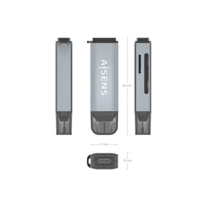 Lector de Tarjetas Aisens ASCR-2C10-GR Gris 3 Lector de Tarjetas Aisens ASCR-2C10-GR Gris 3