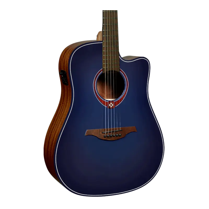 LAG Guitarra Acústica Folk Electroacústica Dreadnought A/E Cutaway Edición Limitada Blue Burst Lag Tapa Cedro Rojo Macizo 0 LAG Guitarra Acústica Folk Electroacústica Dreadnought A/E Cutaway Edición Limitada Blue Burst Lag Tapa Cedro Rojo Macizo 0