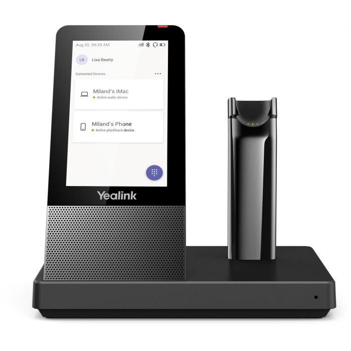 Yealink WHB670 Base de Carga para Auriculares WH67, USB y Bluetooth, Control Táctil, Micrófono, Negro