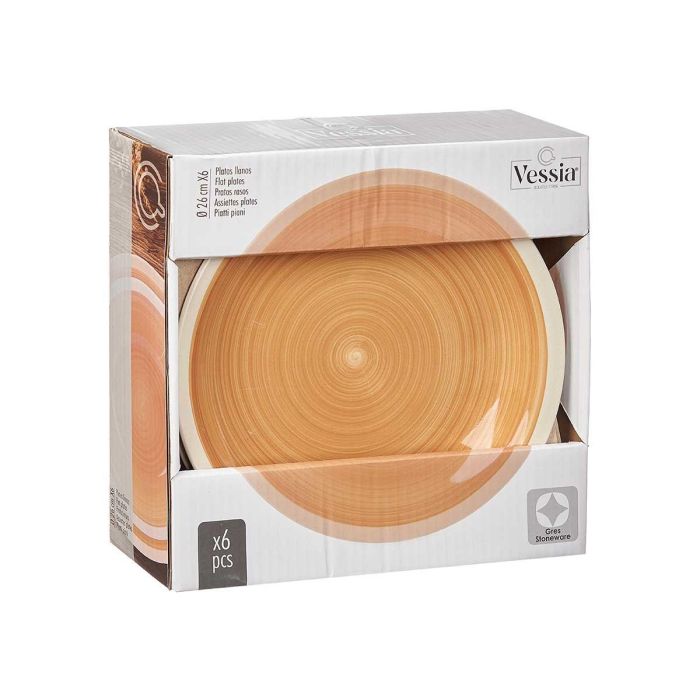 Plato Llano Grande Gres Beige Borde 26,5Cm Vessia (24 Unidades) 2 Plato Llano Grande Gres Beige Borde 26,5Cm Vessia (24 Unidades) 2