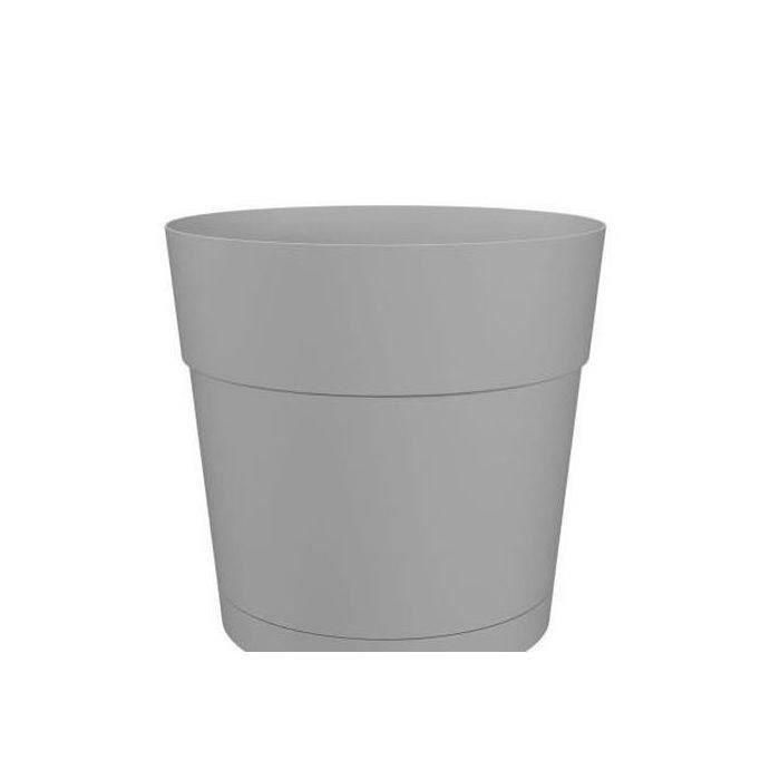 Artevasi ART5600442843729 Maceta redonda Capri de plástico para flores con tanque de agua, 40 cm de diámetro, color gris claro 1 Artevasi ART5600442843729 Maceta redonda Capri de plástico para flores con tanque de agua, 40 cm de diámetro, color gris claro 1