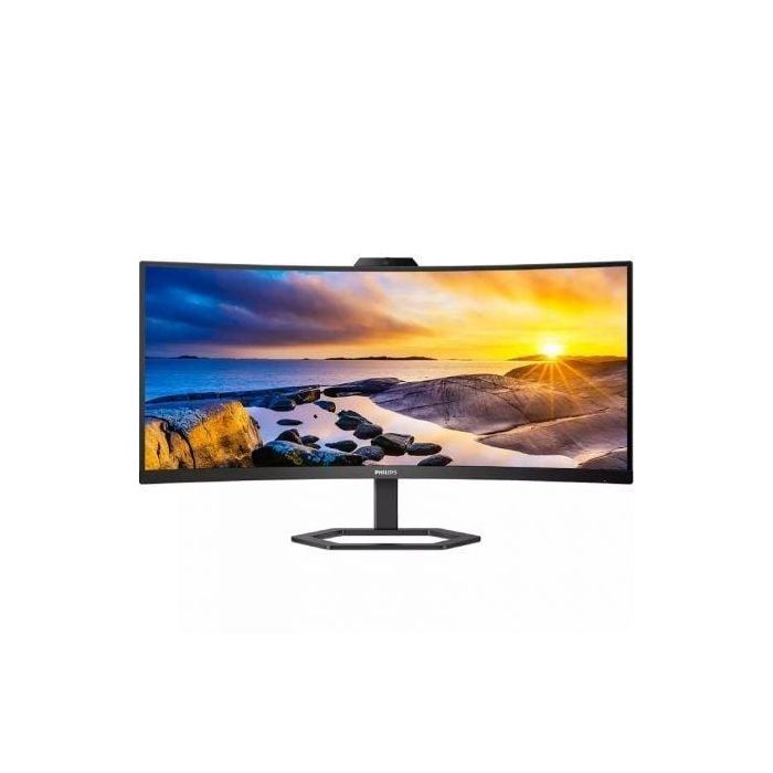 Philips 34E1C5600HE Monitor Curvo VA de 34" 4K Ultra HD (3440x1440) 100Hz, HDMI, DisplayPort, USB-C, WebCam 5MP, Altavoces