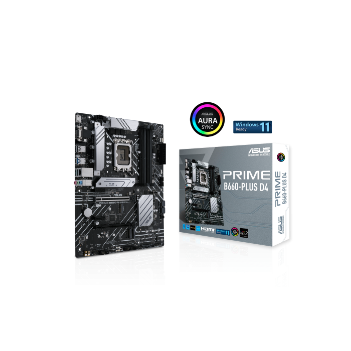 ASUS PRIME B660-PLUS D4 LGA 1700 DDR4 HDMI PCIe 4.0 4SATA USB 3.2 ATX