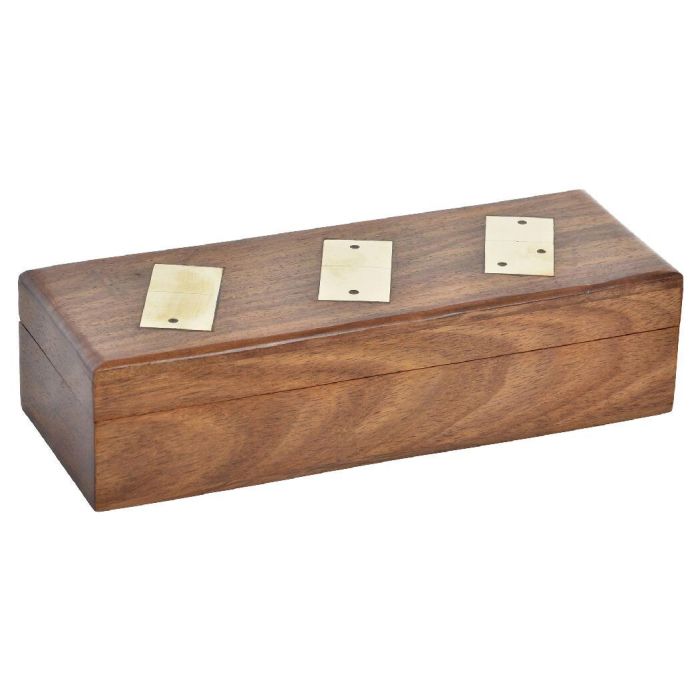 Juego Colonial DKD Home Decor Marron Dorado 7.5 x 5 x 20 cm Set de 2