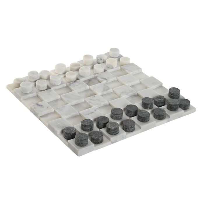 Juego Moderno DKD Home Decor Blanco Gris 30 x 3 x 30 cm