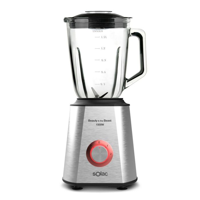 Batidora de Vaso Solac BV5728 Rojo Transparente Plateado 1500 W 1,5 L Batidora de Vaso Solac BV5728 Rojo Transparente Plateado 1500 W 1,5 L