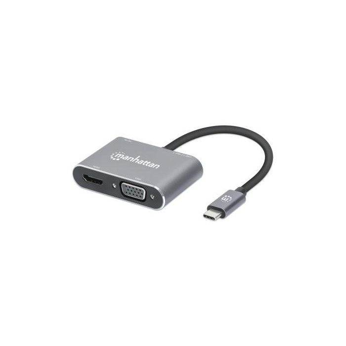 MANHATTAN USB-C auf HDMI & VGA 4in1 Konverter Power Delivery 0 MANHATTAN USB-C auf HDMI & VGA 4in1 Konverter Power Delivery 0