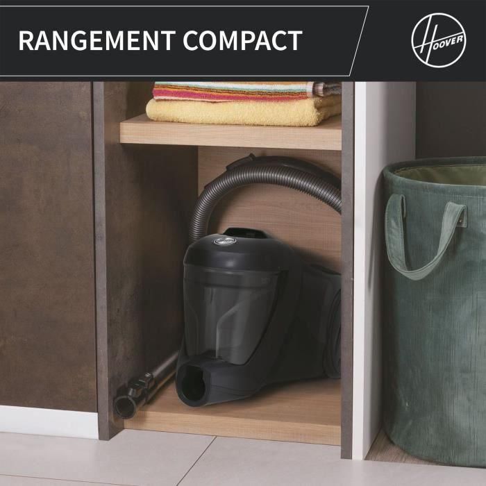 Hoover HP321PAF Aspirador de Bidón sin Bolsa, 850W, 75dBA, 2L, Gris 1