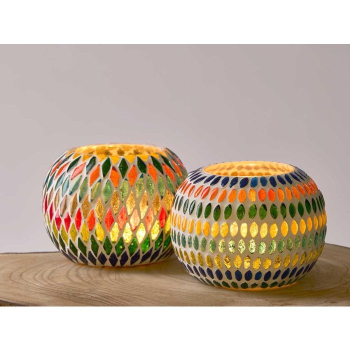 Portavela Ovalado Rombos Surtidos Mod Giftdecor 12X8CM (12 Unidades) 3 Portavela Ovalado Rombos Surtidos Mod Giftdecor 12X8CM (12 Unidades) 3