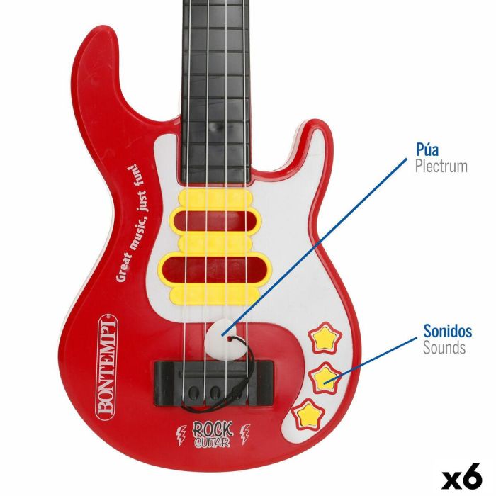 Guitarra Infantil Bontempi 17 x 51 x 5 cm (6 Unidades) 13 Guitarra Infantil Bontempi 17 x 51 x 5 cm (6 Unidades) 13