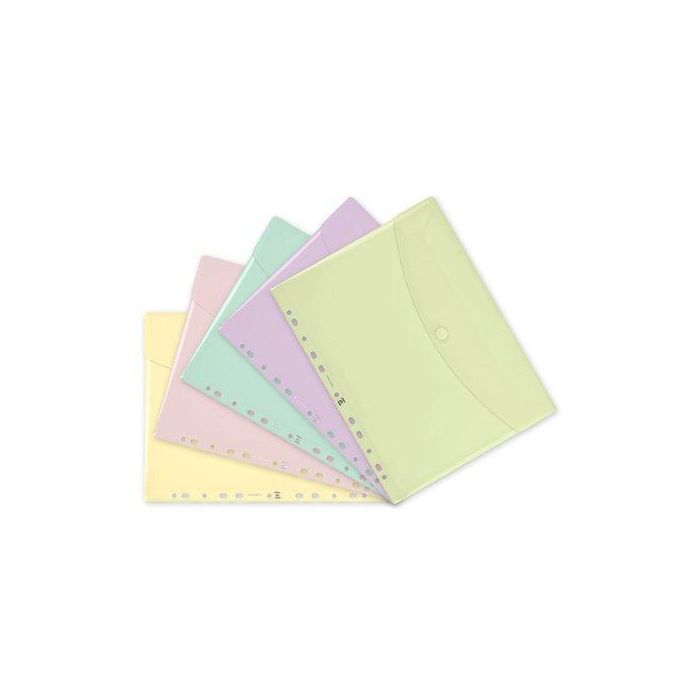 Dosier Sobre Oxford Live&Go Pp Velcro A4+ Multitaladro Surtido Pastel (5 Colores) (Set de 5)