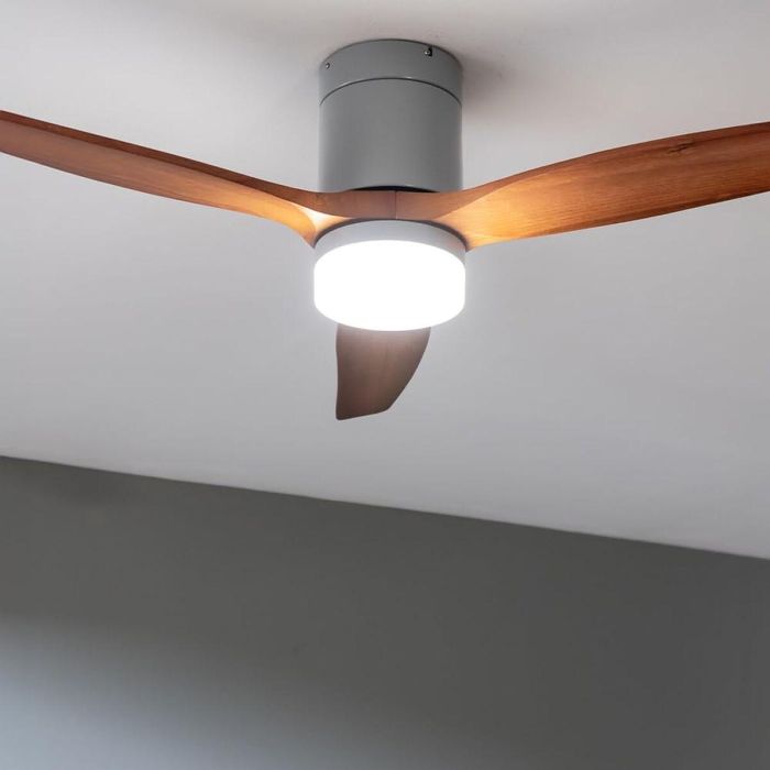 Ventilador de Techo con Luz Cecotec EnergySilence Aero 5600 18 W Negro Marrón oscuro 6