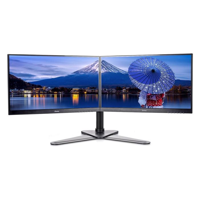 iiyama DS1002D-B1 Soporte de Mesa para 2 Pantallas, Ajuste de Altura, 10 kg por Pantalla, VESA 100x100/75x75 mm, Para Pantallas 10''-30'', Negro 8