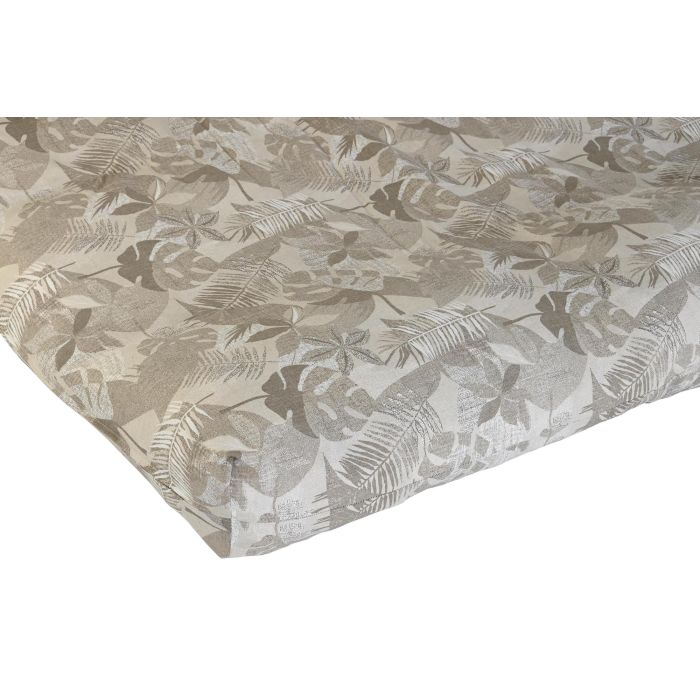 Cojín DKD Home Decor De suelo Gris Marrón claro Aluminio Hoja de planta 120 x 80 x 16 cm 1