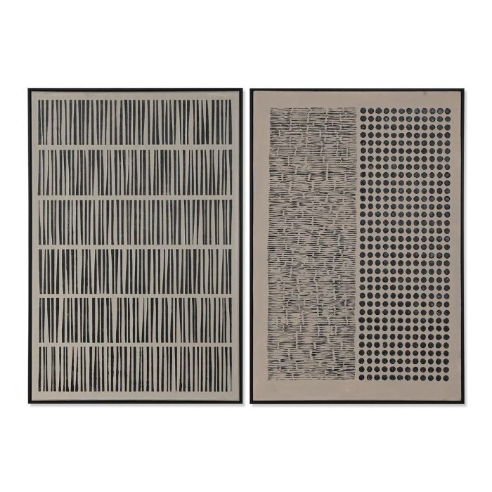 Cuadro Home ESPRIT Marrón Negro Moderno Urbano 83 x 4 x 123 cm (2 Unidades) Cuadro Home ESPRIT Marrón Negro Moderno Urbano 83 x 4 x 123 cm (2 Unidades)