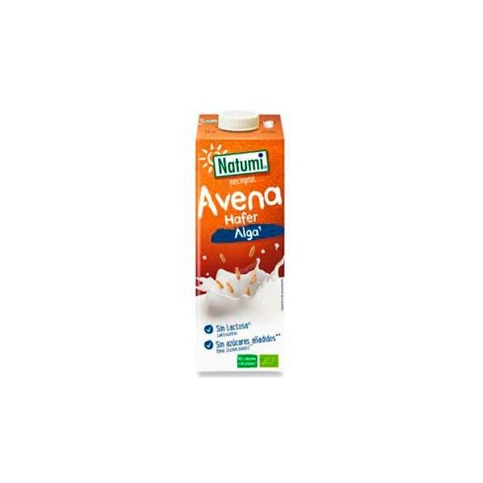 NATUMI Bebida Vegetal de Avena con Algas 1L (Pack de 6 unidades) Bio Vegan