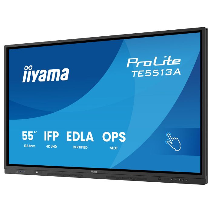 Iiyama TE5513A-B1AG Pantalla Interactiva 55" UHD IPS Android 14 8/128GB con Wifi 6 y Sonido 2x 20W Subwoofer, 450cd/m2, Antiglare 13