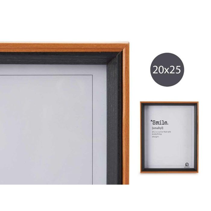 Marco de Fotos Negro Marrón 22 x 27 x 3 cm Cristal Madera MDF 1 Marco de Fotos Negro Marrón 22 x 27 x 3 cm Cristal Madera MDF 1