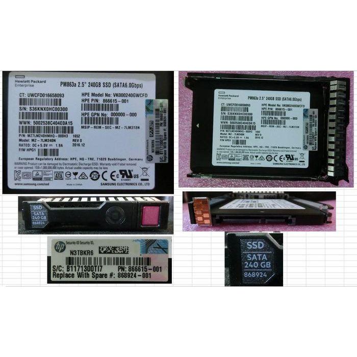 Hewlett Packard Enterprise 240GB 2.5" SATA III SFF RI SC Disco Duro 1