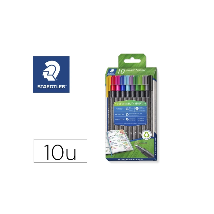 Estuche 4 Rotuladores Colores Surtidos Fluorescente Textsurfer Classic 364 Eco Edition. Staedtler 364 RC4