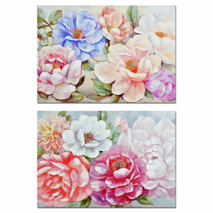 DKD Home Decor Cuadro de Pared Tradicional Flores Multicolor 70x100 cm de Lienzo y MDF (Pack 2 Unidades) DKD Home Decor Cuadro de Pared Tradicional Flores Multicolor 70x100 cm de Lienzo y MDF (Pack 2 Unidades)
