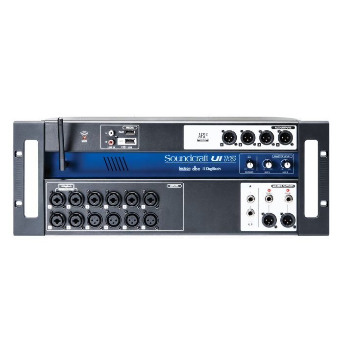 SOUNDCRAFT Ui 16 Mezclador Digital Control Remoto Wi-Fi Integrado Procesadores HARMAN para Dispositivos iOS Android Windows Mac OS Linux 1