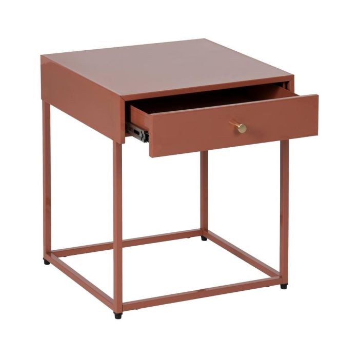 Mesita Terracota Acero 43 X 41 X 50 cm